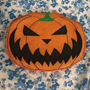 Glittery Pumpkin Halloween Crossbody bag
